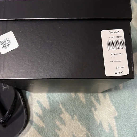 Versace Black Greca Sandals